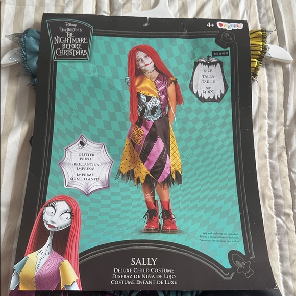 Nightmare Before Christmas Sally Dress Up Costume Size 4-6X - Picture 4 of 16
